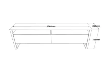 Rinorea Tv-möbelset 180x56 cm - Grön - Möbler - Tv möbel & mediamöbel - TV-möbelset