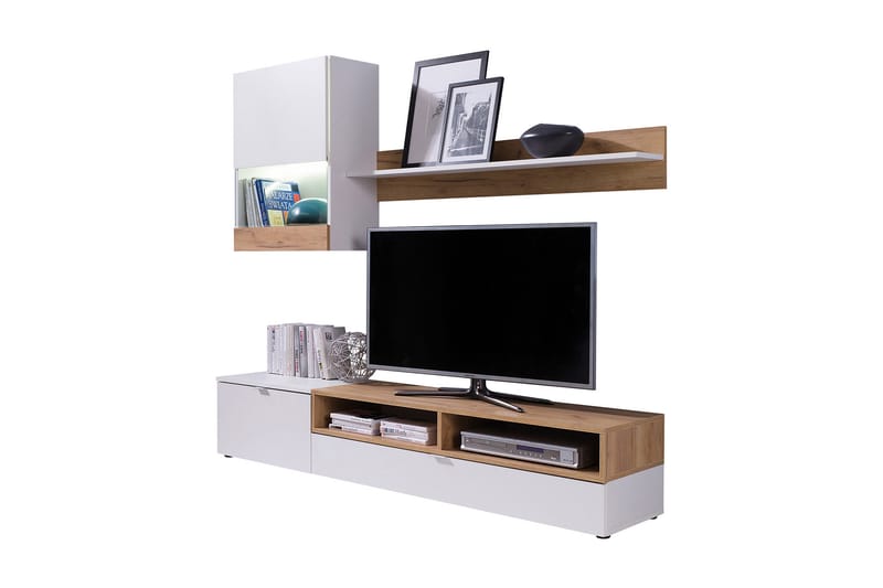 Roco TV-möbelset & LED - Vit - TV-möbelset