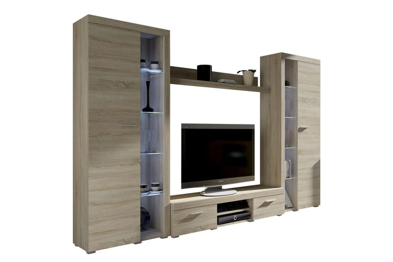 Rumba TV-möbelset 300x34x190 cm - Tr ä/natur - Möbler - Tv möbel & mediamöbel - TV-möbelset
