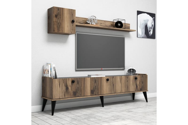 Sharod TV-Möbelset 180 cm - Valnöt/Marmor - Möbler - Tv möbel & mediamöbel - TV-möbelset