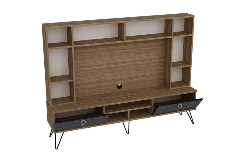 Sincerely TV-Möbelset 180 cm - Valnöt|Svart - Möbler - Tv möbel & mediamöbel - TV-möbelset