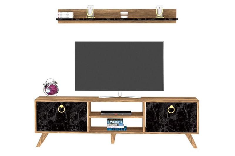 Slivata Tv-möbelset 160 cm - Mörkbrun - Möbler - Tv möbel & mediamöbel - TV-möbelset