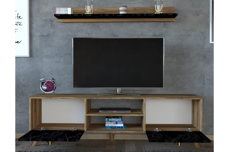 Slivata Tv-möbelset 160 cm - Mörkbrun - TV-möbelset