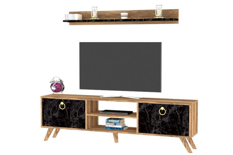 Slivata Tv-möbelset 160 cm - Mörkbrun - Möbler - Tv möbel & mediamöbel - TV-möbelset