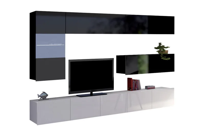 Tessan TV-möbelset - Svart/Vit - Möbler - Tv möbel & mediamöbel - TV-möbelset