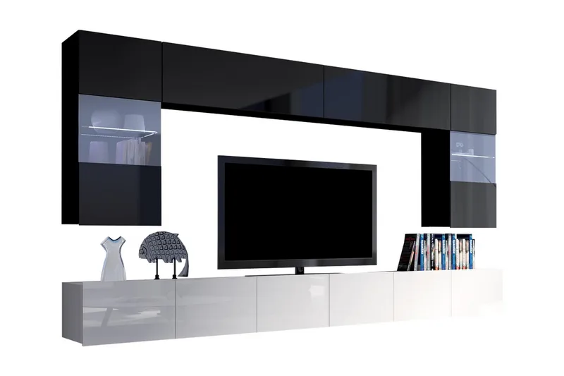 Tessan TV-möbelset - Svart/Vit - Möbler - Tv möbel & mediamöbel - TV-möbelset