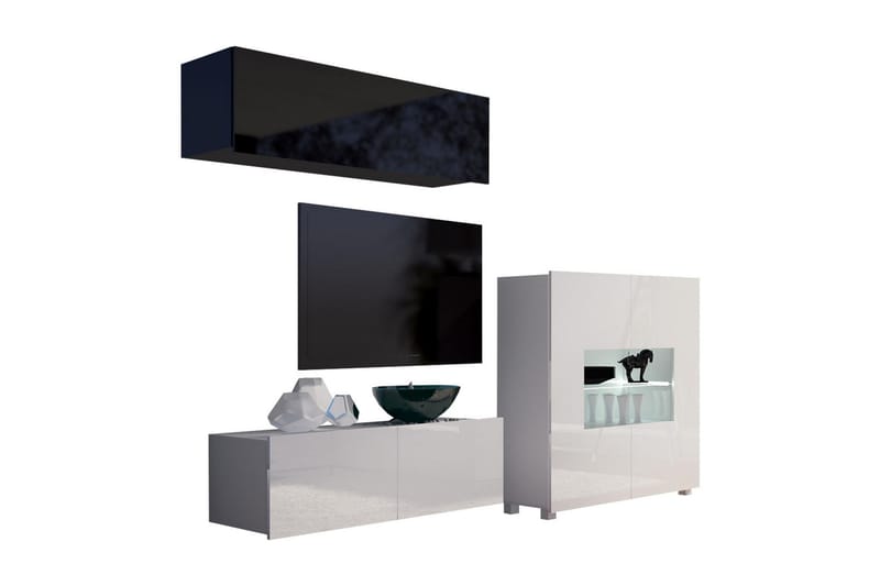 Tessan TV-möbelset - Svart/Vit - Möbler - Tv möbel & mediamöbel - TV-möbelset