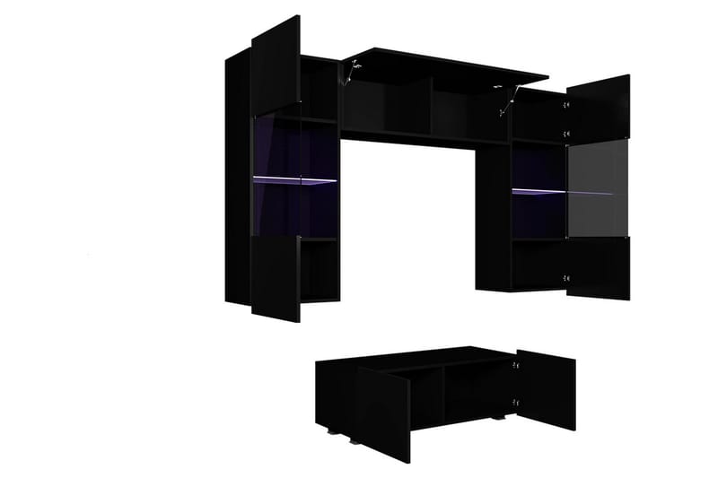 Tessan TV-möbelset - Svart/Vit - Möbler - Tv möbel & mediamöbel - TV-möbelset