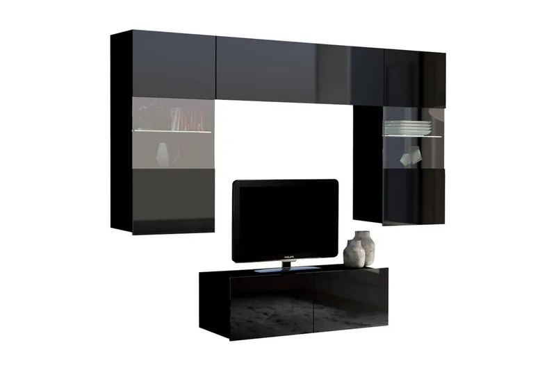 Tessan TV-möbelset - Svart/Vit - Möbler - Tv möbel & mediamöbel - TV-möbelset