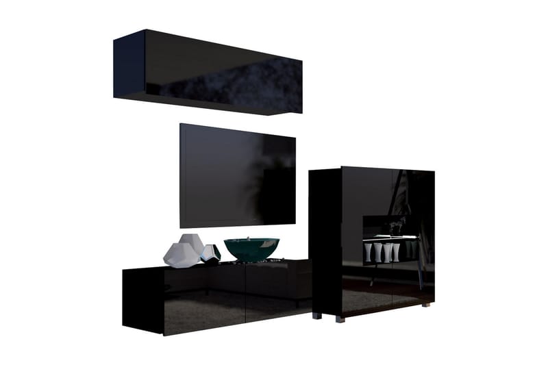 Tessan TV-möbelset - Svart/Vit - Möbler - Tv möbel & mediamöbel - TV-möbelset