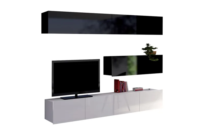 Tessan TV-möbelset - Svart/Vit - Möbler - Tv möbel & mediamöbel - TV-möbelset