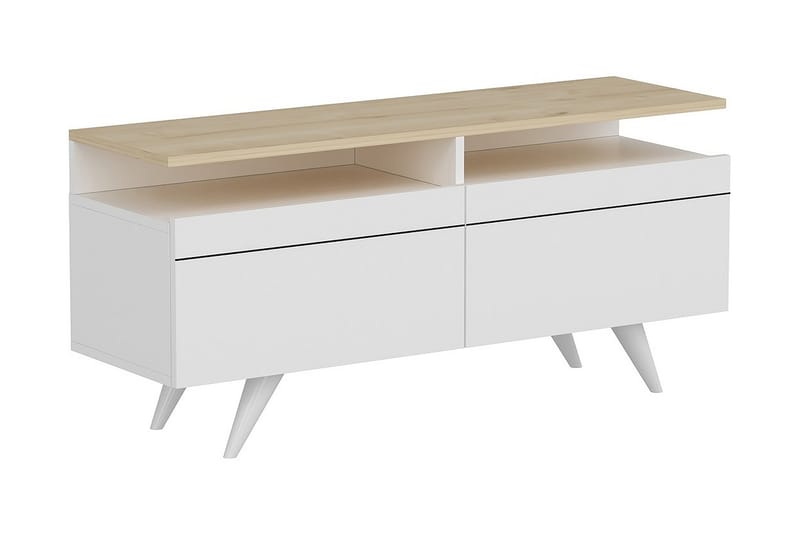 TV-möbelset 35x150 cm 2 Skåp - Natur/Vit - Möbler - Tv möbel & mediamöbel - TV-möbelset