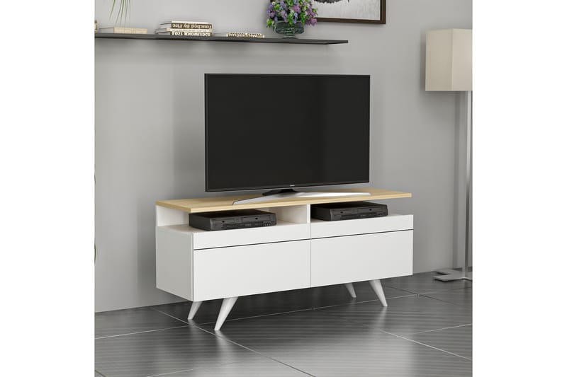 TV-möbelset 35x150 cm 2 Skåp - Natur/Vit - Möbler - Tv möbel & mediamöbel - TV-möbelset