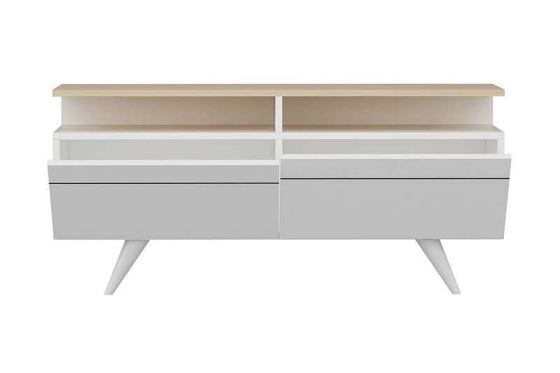TV-möbelset 35x150 cm 2 Skåp - Natur/Vit - Möbler - Tv möbel & mediamöbel - TV-möbelset