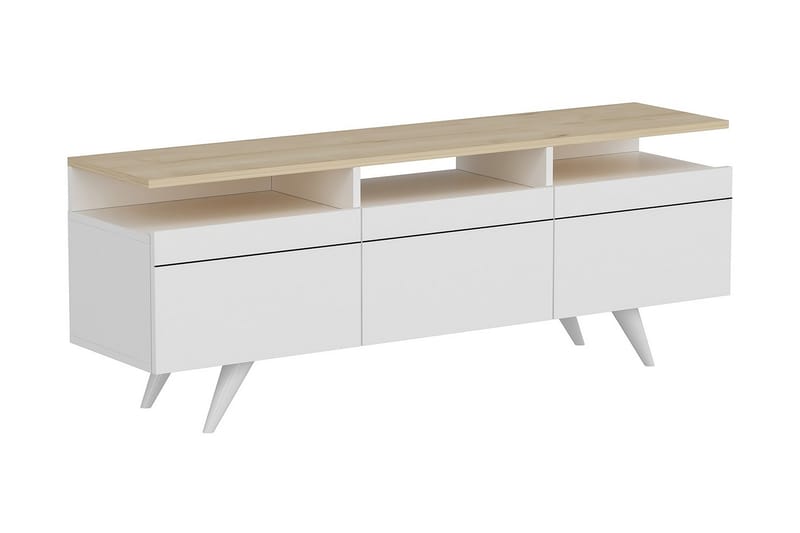 TV-möbelset 35x150 cm 3 Skåp - Vit - Möbler - Tv möbel & mediamöbel - TV-möbelset