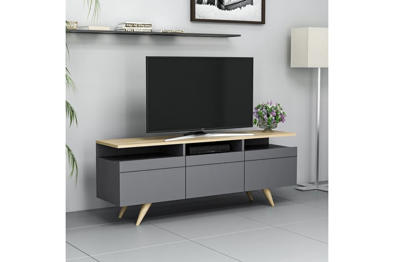 TV-möbelset 35x150 cm - Antracit/Natur - Möbler - Tv möbel & mediamöbel - TV-möbelset
