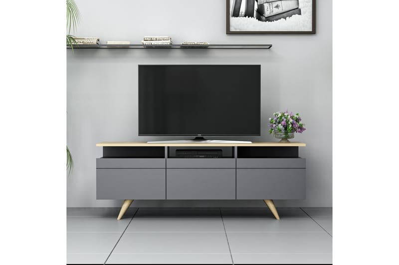 TV-möbelset 35x150 cm - Antracit/Natur - Möbler - Tv möbel & mediamöbel - TV-möbelset