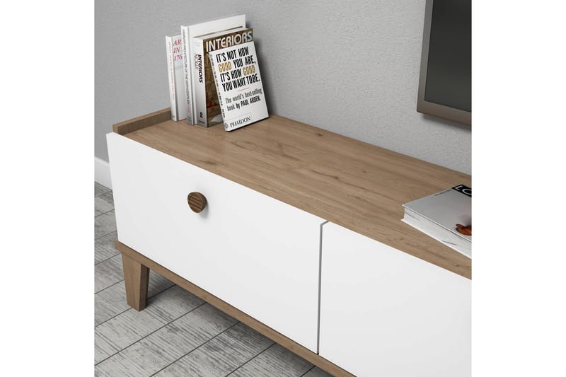TV-möbelset 35x178 cm - Natur/Vit - Möbler - Tv möbel & mediamöbel - TV-möbelset