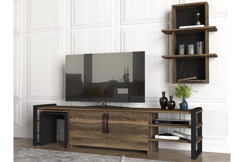 Varrato TV-Möbelset 180 cm - Valnöt|Svart - TV-möbelset