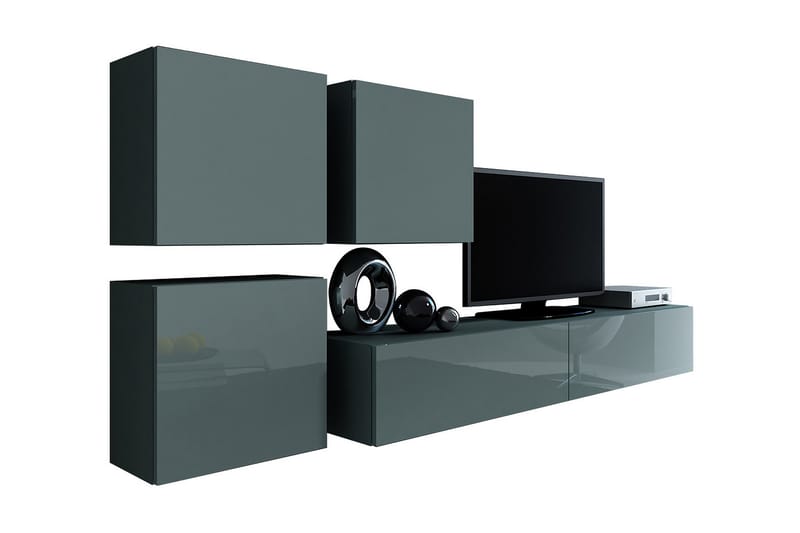 Vasil TV-möbelset 230x40x180 cm - Vit - Möbler - Tv möbel & mediamöbel - TV-möbelset