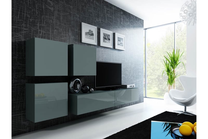 Vasil TV-möbelset 230x40x180 cm - Vit - Möbler - Tv möbel & mediamöbel - TV-möbelset