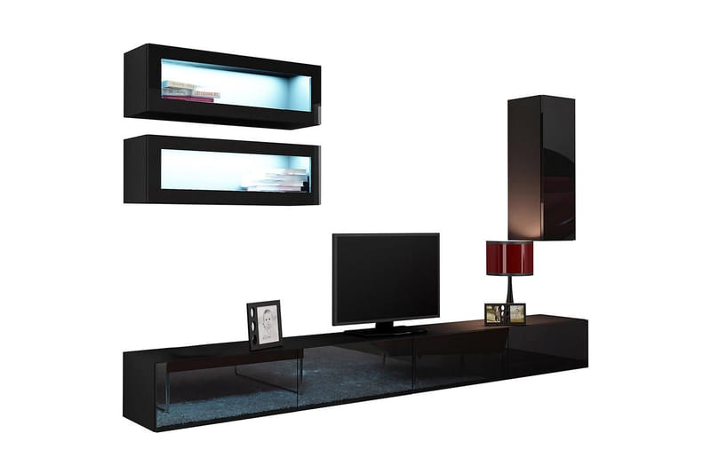 Vasil TV-möbelset 280x40x180 cm - Vit - Möbler - Tv möbel & mediamöbel - TV-möbelset