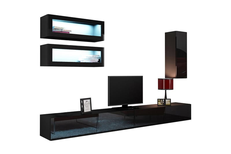 Vasil TV-möbelset 280x40x180 cm - Vit - Möbler - Tv möbel & mediamöbel - TV-möbelset