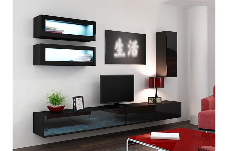 Vasil TV-möbelset 280x40x180 cm - Vit - TV-möbelset