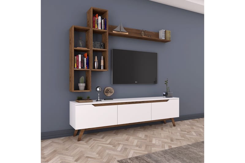 Virkesbo TV-Möbelset 180 cm - Beige - Möbler - Tv möbel & mediamöbel - TV-möbelset