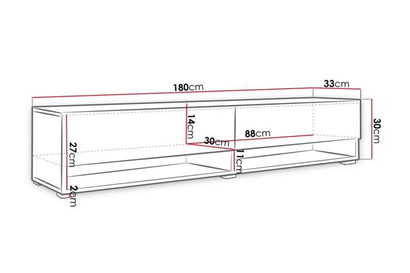 Brya Tv-skåp 180 cm - Vit/Natur - Möbler - Tv möbel & mediamöbel - TV bänk & mediabänk