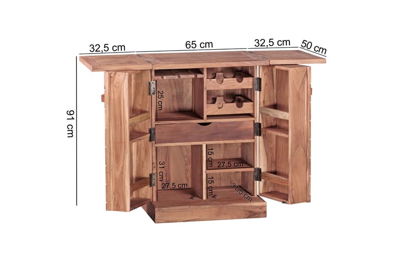 Cluett Barskåp - Trä/natur - Hushåll - Bar & vin - Barmöbler