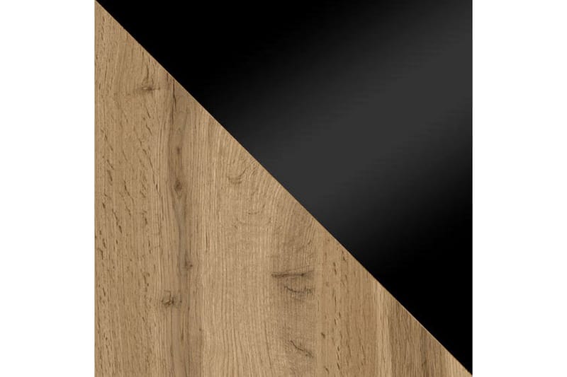 Cuguen Tv-skåp 140 cm Vit LED - Natur/Svart - Möbler - Tv möbel & mediamöbel - TV skåp