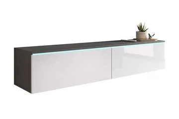 Cuguen Tv-skåp 140 cm Vit LED