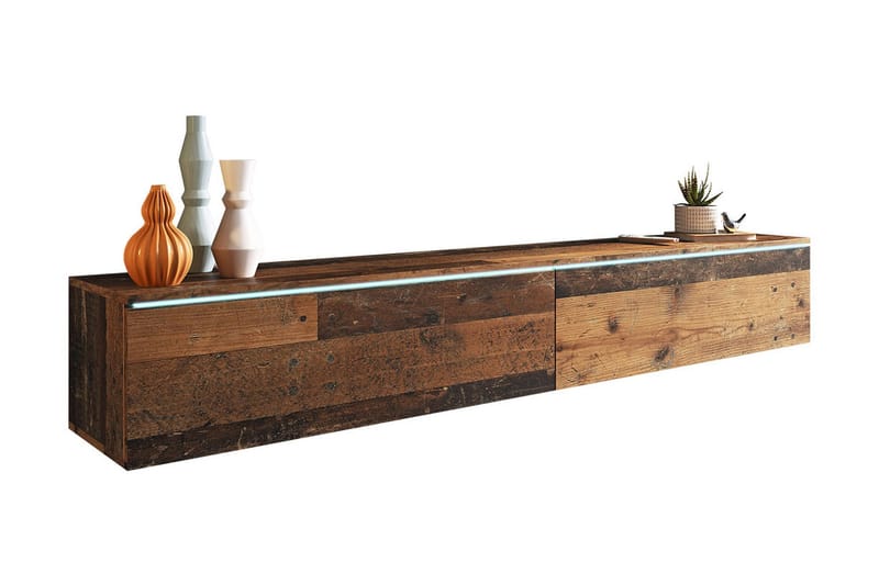 Cuguen Tv-skåp 180 cm Vit LED - Natur - Möbler - Tv möbel & mediamöbel - TV skåp