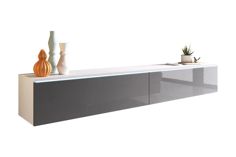 Cuguen Tv-skåp 180 cm - Vit/Grå - Möbler - Tv möbel & mediamöbel - TV skåp