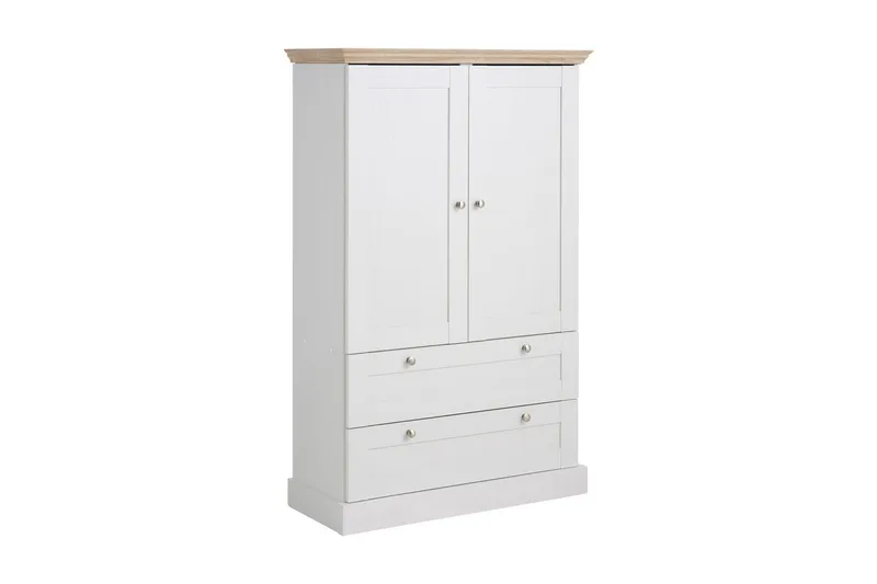 Dareia Garderob 85 cm, Vit/Brun