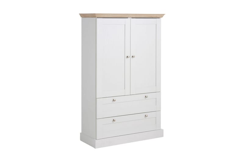 Dareia Garderob 85 cm, Vit/Brun