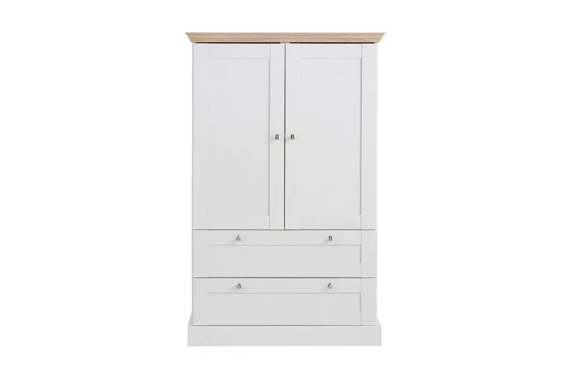 Dareia Garderob 85 cm - Vit/Brun - Förvaring - Klädförvaring - Garderob & garderobssystem - Klädskåp & fristående garderob