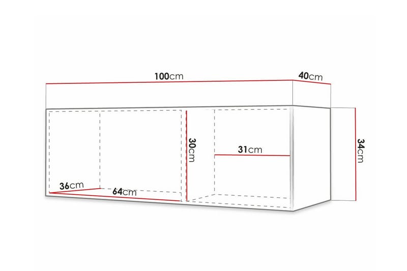 Dunvegan Tv-skåp 100 cm - Svart - Möbler - Tv möbel & mediamöbel - TV skåp