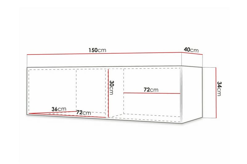 Dunvegan Tv-skåp 150 cm - Vit - Möbler - Tv möbel & mediamöbel - TV skåp