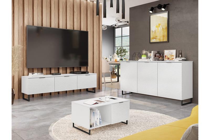 Galbally Tv-skåp 150 cm - Vit - Möbler - Tv möbel & mediamöbel - TV skåp