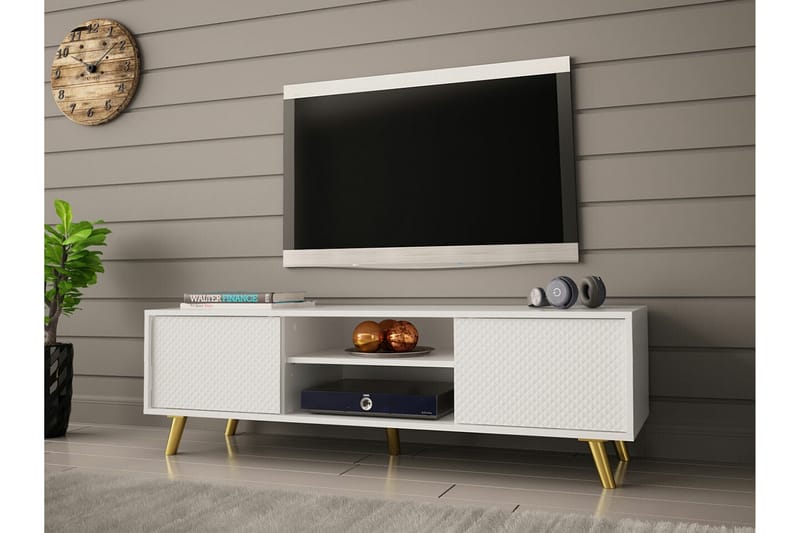 Glenndale Tv-skåp 140 cm - Vit - Möbler - Tv möbel & mediamöbel - TV skåp