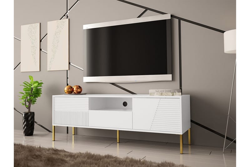 Glenndale Tv-skåp 155 cm - Vit - Möbler - Tv möbel & mediamöbel - TV skåp