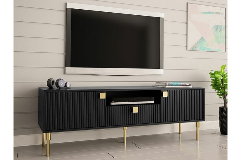 Glenndale Tv-skåp 160 cm - Svart - Möbler - Tv möbel & mediamöbel - TV skåp