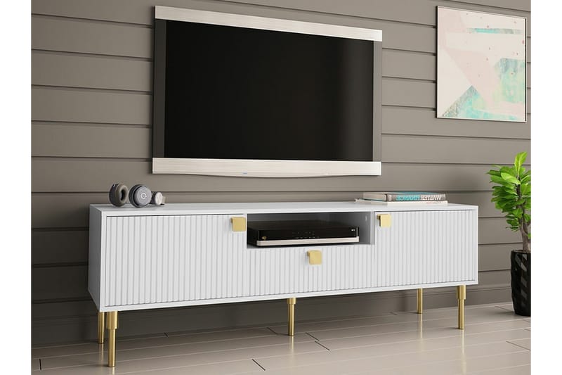 Glenndale Tv-skåp 160 cm - Vit - Möbler - Tv möbel & mediamöbel - TV skåp