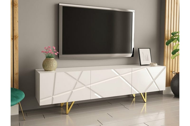 Glenndale Tv-skåp 180 cm - Vit - Möbler - Tv möbel & mediamöbel - TV skåp