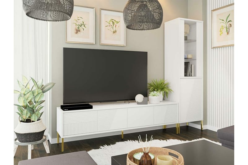 Glenndale Tv-skåp 190 cm - Vit - Möbler - Tv möbel & mediamöbel - TV skåp