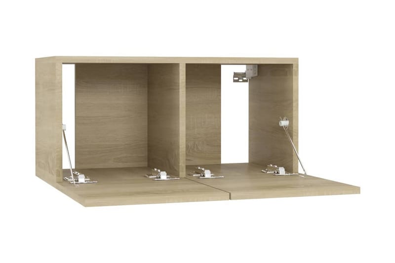 Hängande TV-skåp 2 st sonoma-ek 60x30x30 cm - Brun - Möbler - Tv möbel & mediamöbel - TV skåp