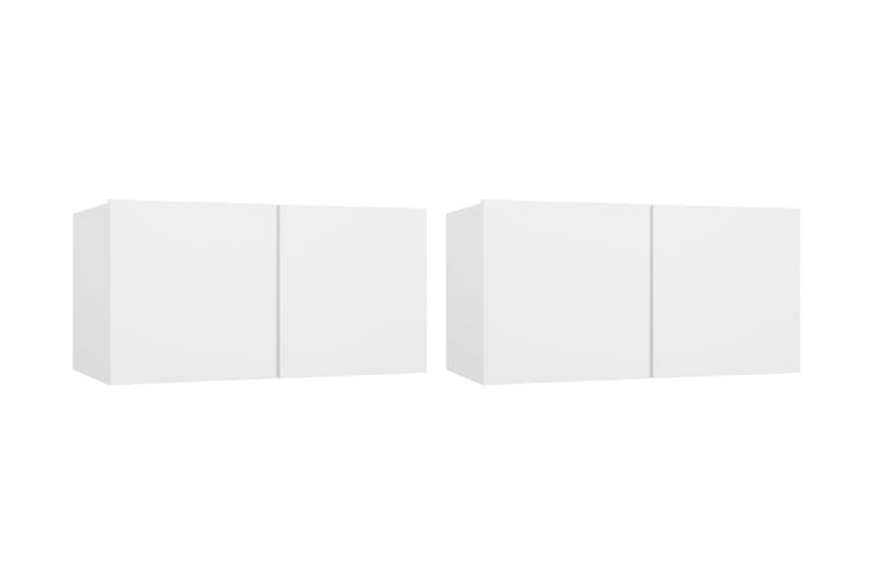 Hängande TV-skåp 2 st vit 60x30x30 cm - Vit - Möbler - Tv möbel & mediamöbel - TV skåp