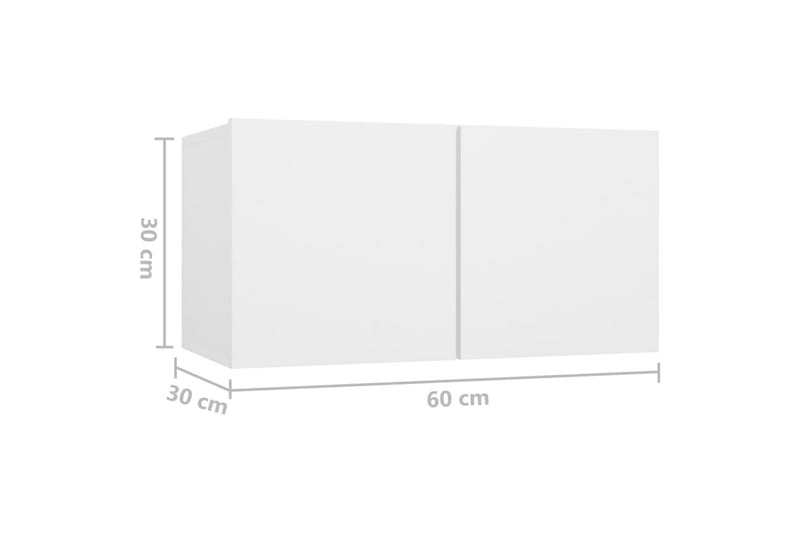 Hängande TV-skåp 2 st vit 60x30x30 cm - Vit - Möbler - Tv möbel & mediamöbel - TV skåp